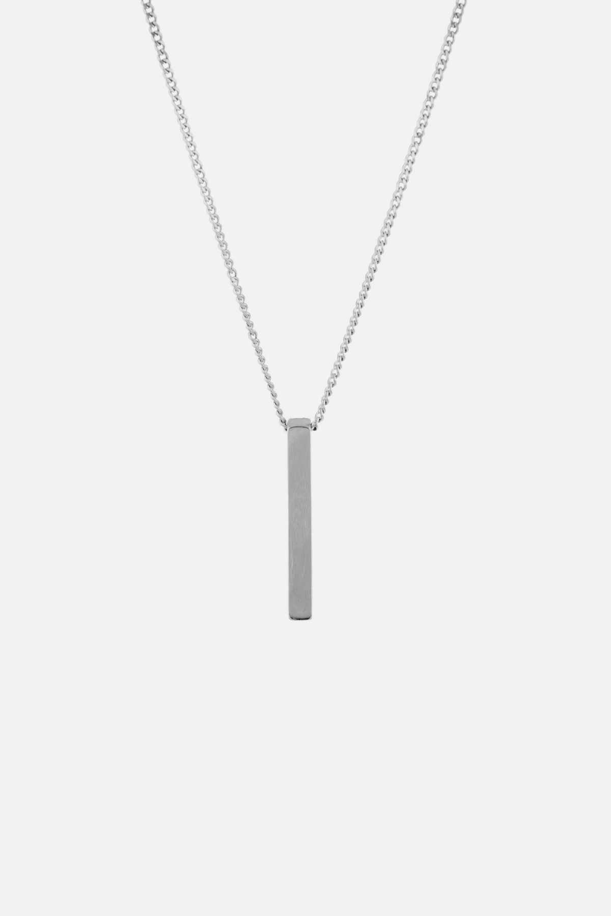 Bar Necklace by SILETH in silver finish