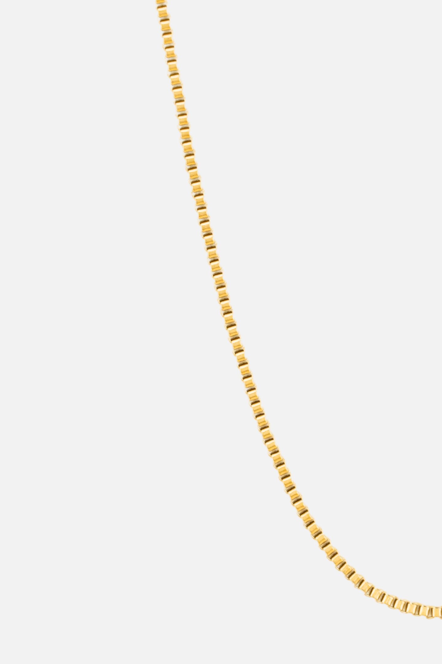 Box Necklace 1.5MM by SILETH in gold finish, view 3