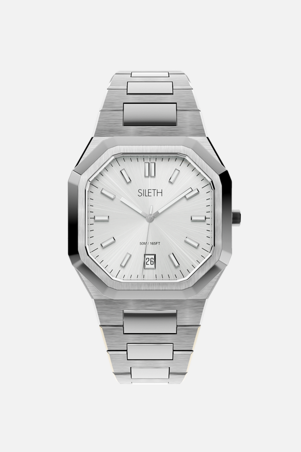 VARENNA Neve White men's watch, front view of the white dial