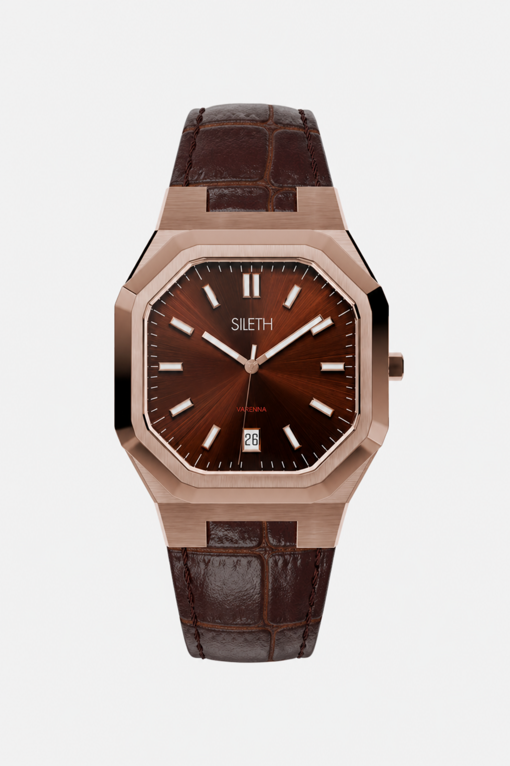 VARENNA Tobacco Heritage with the included brown leather strap